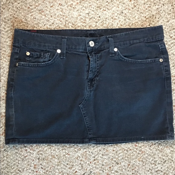 7 For All Mankind Denim Jean Skirt - Picture 2 of 7